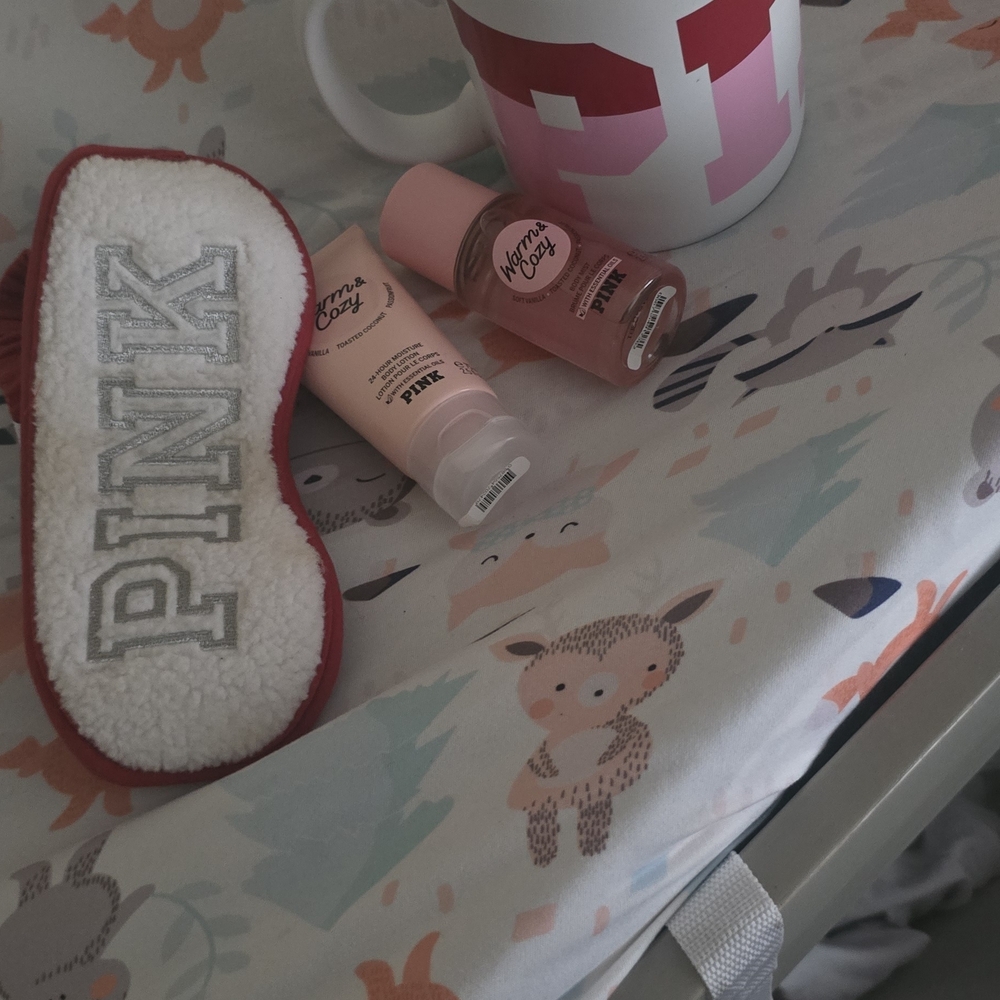 PINK Victoria's Secret Body Set with Pink Sleep Mask & Body Items